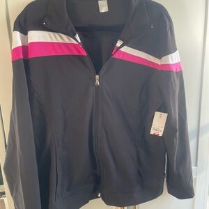 Made for Life Black Jacket with Pink and White Accents -size XL